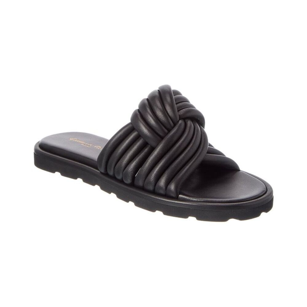 Gianvito Rossi Leather Sandal, Black